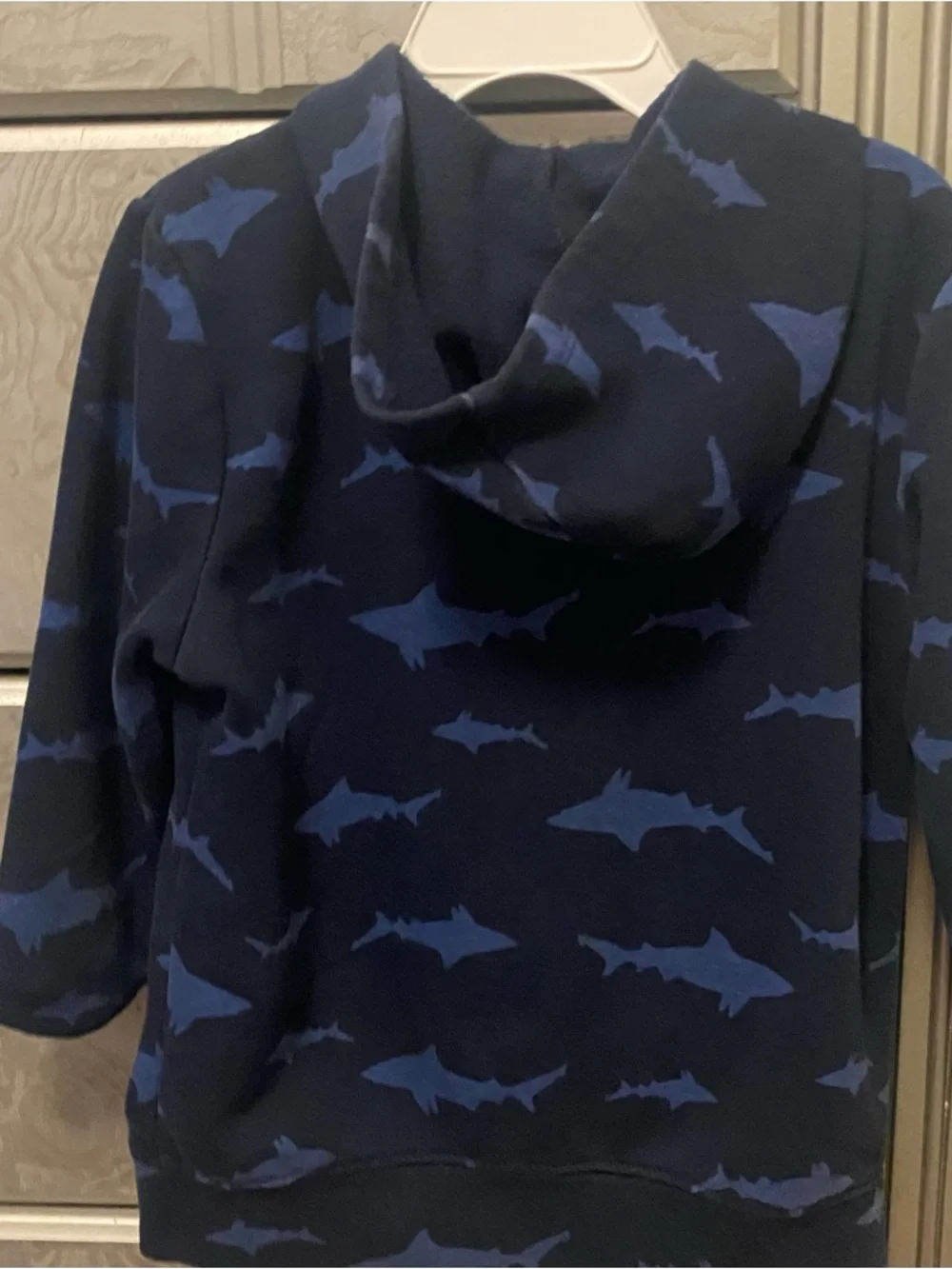 Old Navy Navy‎ Shark-Pattern Pullover Hoodie for Kids